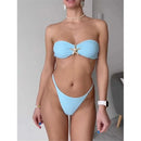 New Metal Star Bandeau High Cut Thong Bikini Women Swimwear Female Swimsuit Two-pieces Bikini set Bather Bathing Suit Swim V6422 - M & M Global