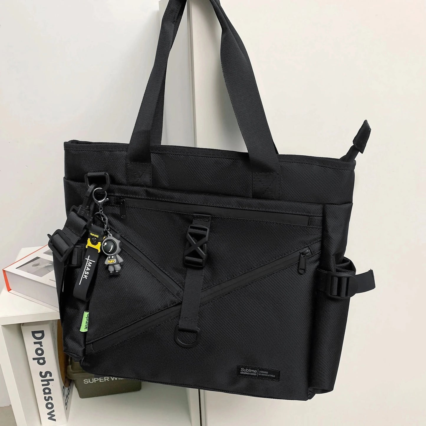 Japanese tooling style ballistic nylon tote bag men's shoulder commuter messenger bag large capacity computer handbag briefcase - M & M Global
