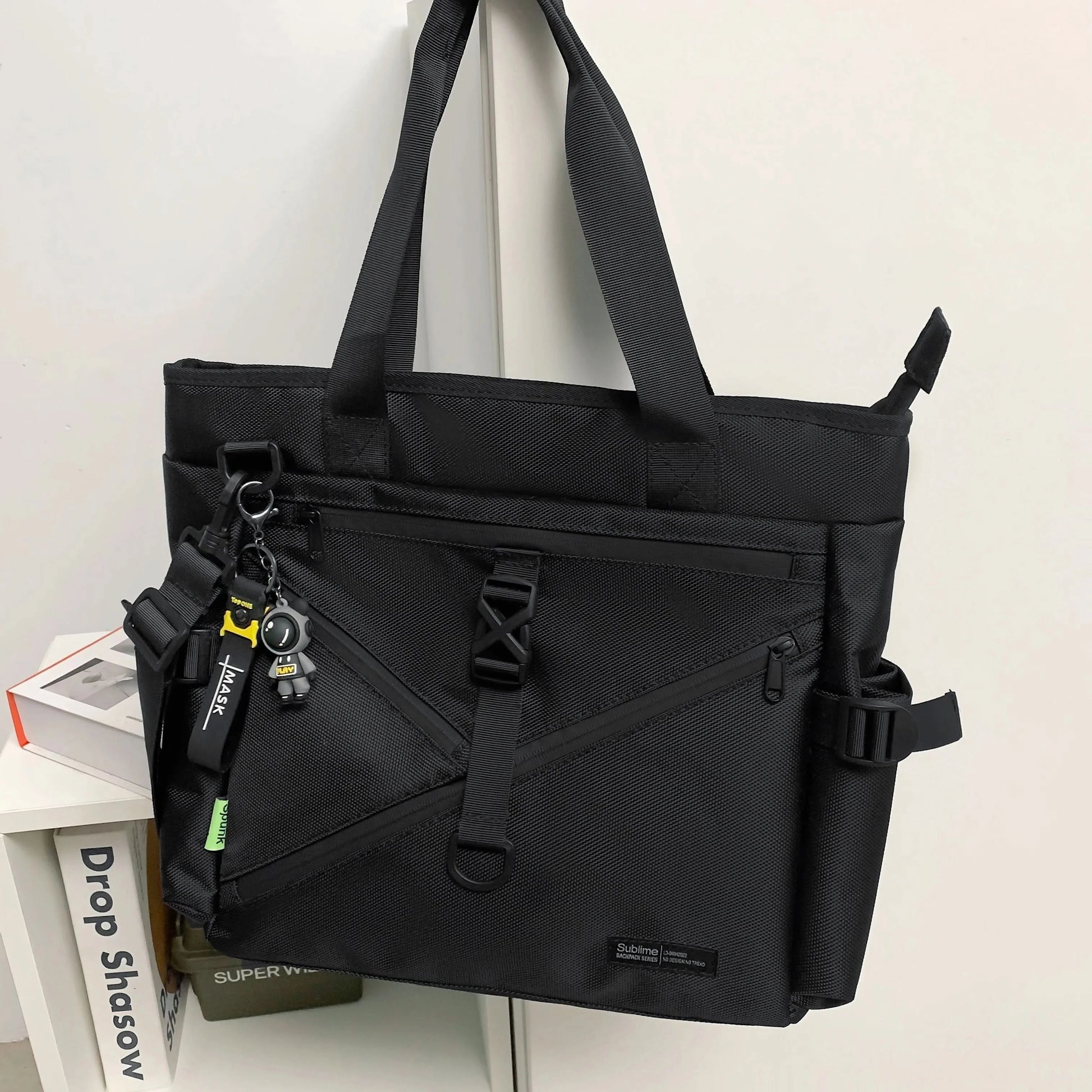 Japanese tooling style ballistic nylon tote bag men's shoulder commuter messenger bag large capacity computer handbag briefcase - M & M Global
