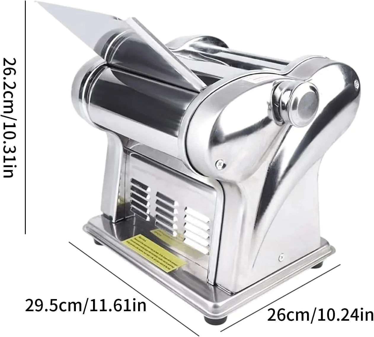 135W 110V Pasta Maker Machine, Two-Knife Electric Noodle Maker Machine Dough Roller Sheeter with Adjustable Thickness Setting, H - M & M Global