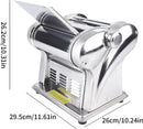 135W 110V Pasta Maker Machine, Two-Knife Electric Noodle Maker Machine Dough Roller Sheeter with Adjustable Thickness Setting, H - M & M Global