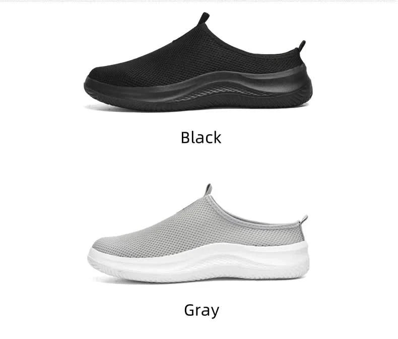 Men's Sneakers Comfortable Lightweight Soft Half Slipper Flat Running Shoes Outdoor Casual Sports Shoes Man Shoes - M & M Global