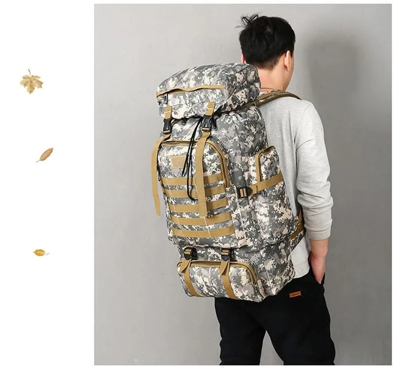 Rilibegan Men Travel Backpack Tactical Climbing Outdoor Hiking Camouflage Multifunctional Bag Men Backpack - M & M Global