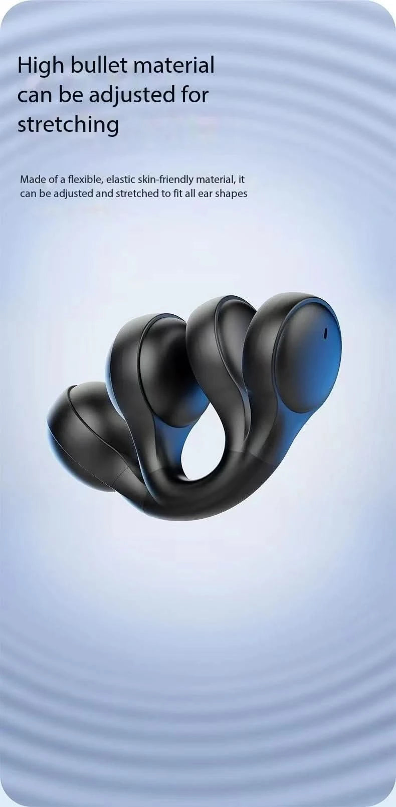 Original Sony Wireless Earbuds Clip Ear Bluetooth Headset Charging Earphones Power Display Headphones for IPhone Sport With Mic