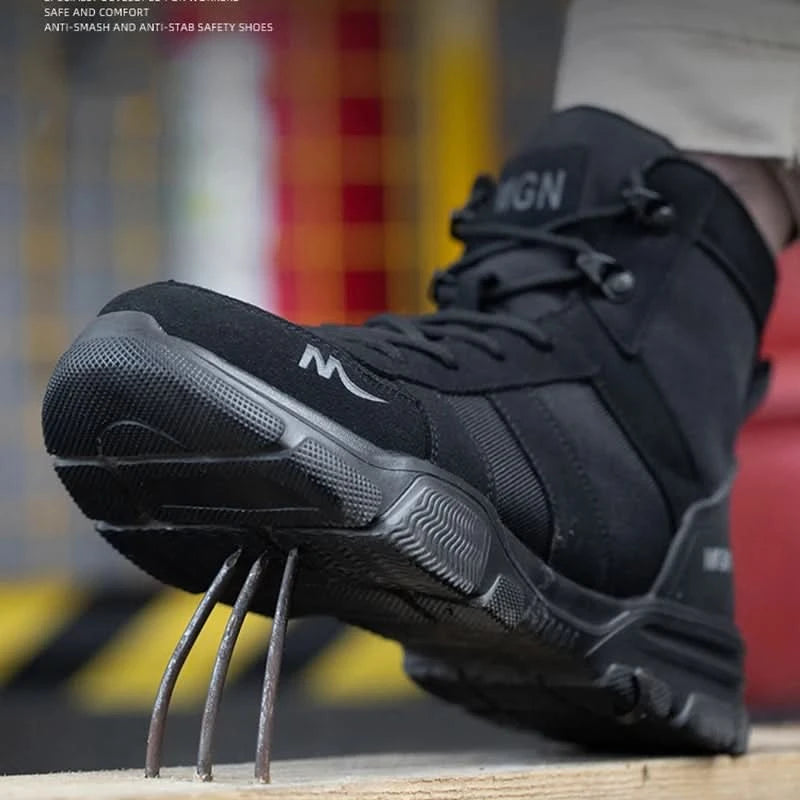 Work Boots Indestructible Safety Shoes Men Steel Toe Shoes Puncture-Proof Sneakers Male Footwear Shoes Women Non Slip Work Shoes