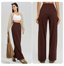 Women's yoga pants high waist wide leg gym casual pants solid color drawstring high elasticity quick drying tight pants