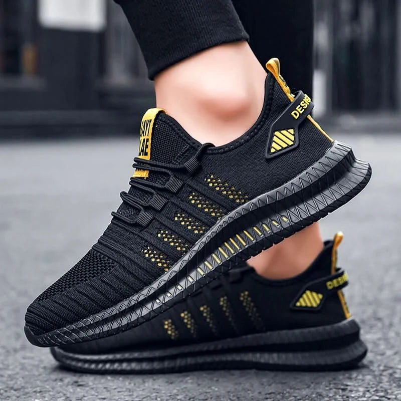 Fashion Men Sneakers Mesh Casual Shoes Lac-up Breathable Lightweight Walking Sneakers Men Shoes Size 39-48 Support Dropshipping - M & M Global