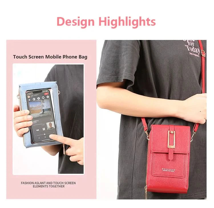 Touch Screen Cell Phone Messenger Bags Women Purse and Handbag Mini Shoulder Bag Pink Small Hand Bag Crossbody for Women  bolsos - M & M Global