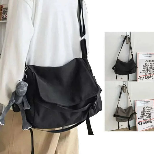 Canvas Messenger Bag Ladies Big Capacity Handbags Shoulder Bag Youth Girls Student School Bags Fashion Men Crossbody Bags Bolsos - M & M Global