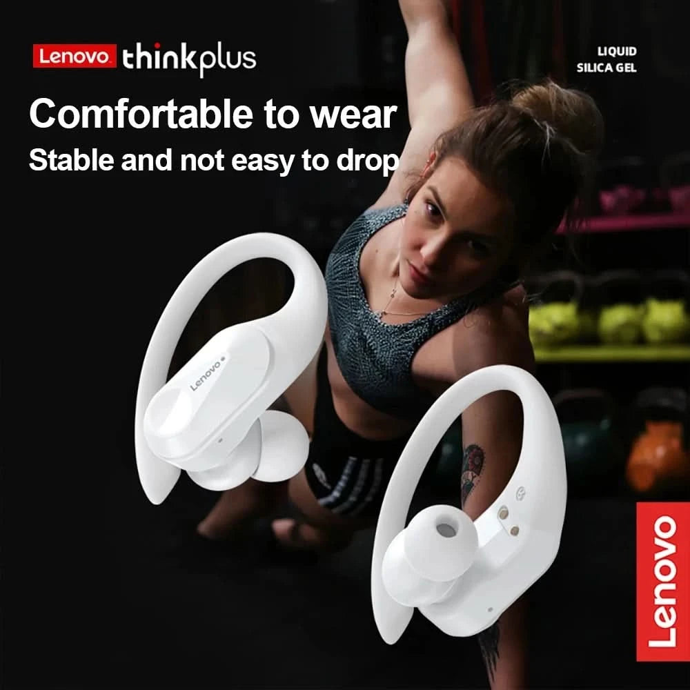 Lenovo LP75 Sports Wireless Earphones with Mics,Button Control, LED Power Display,Hifi Stereo Sound Bluetooth 5.3 TWS Headphones - M & M Global
