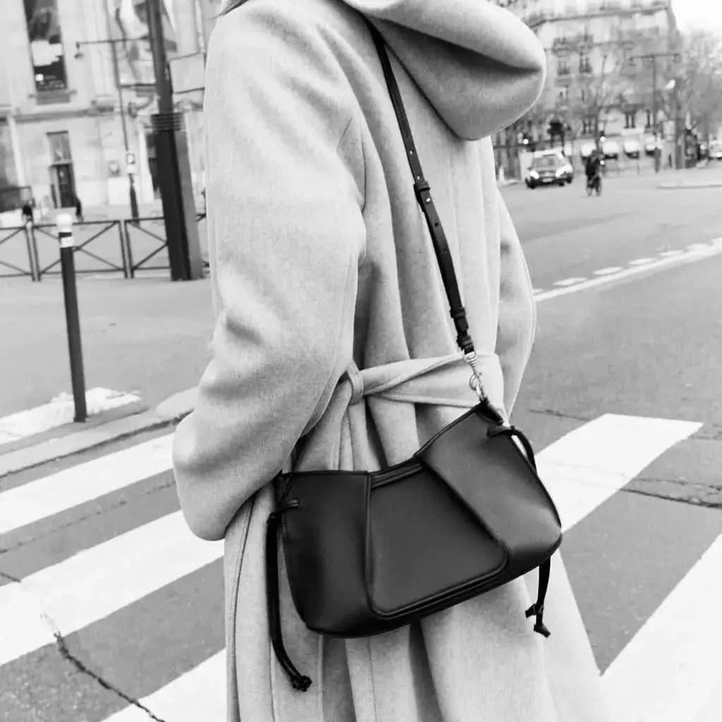 PLEATED MINI BAG, Women's Solid Color Simple Shoulder Bag, Fashionable Small Crossbody Purses, Luxury Design Handbag - M & M Global