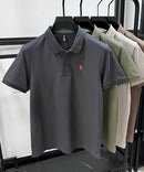 100% pure cotton high-end men's short sleeve summer new comfortable and breathable polo shirt designer brand embroidered T-shirt