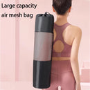 1 Breathable Yoga Mat Storage Mesh Bag - Durable Oxford Fabric, Black with Shoulder Strap, Perfect for Everyday Use and Fitness