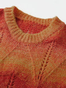 Women s Cable Knit Sweater Long Sleeve Turtleneck Ombre Color Block Chunky Pullover Cozy Winter Jumper for Cold Weather