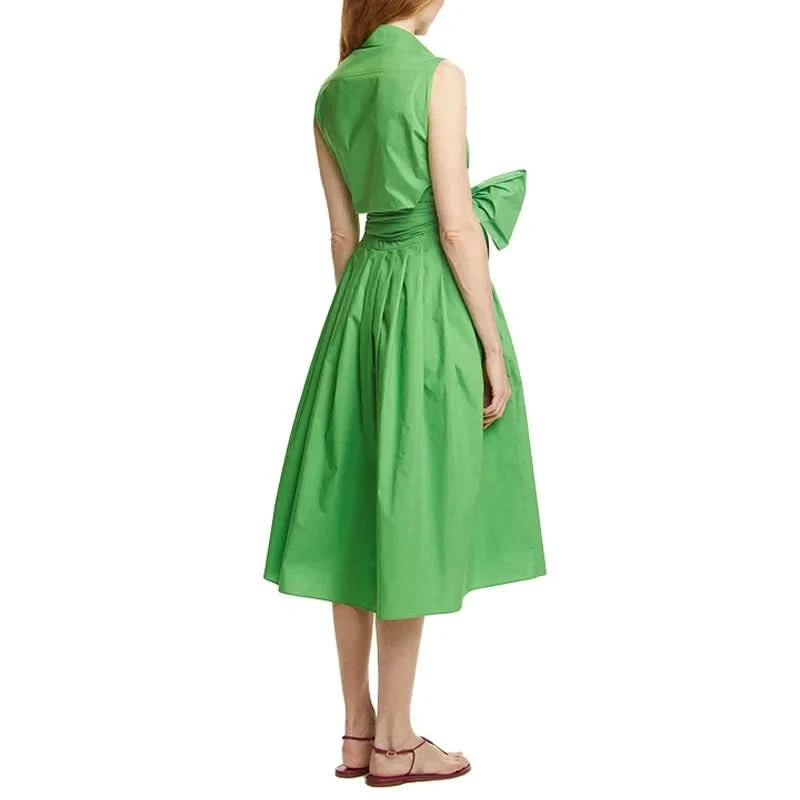 Sleeveless Women Dress Party Dresses Long Dress Single Row Buckle Lace Up Design Casual Dresses Summer Beach Dress Women Dresses - M & M Global