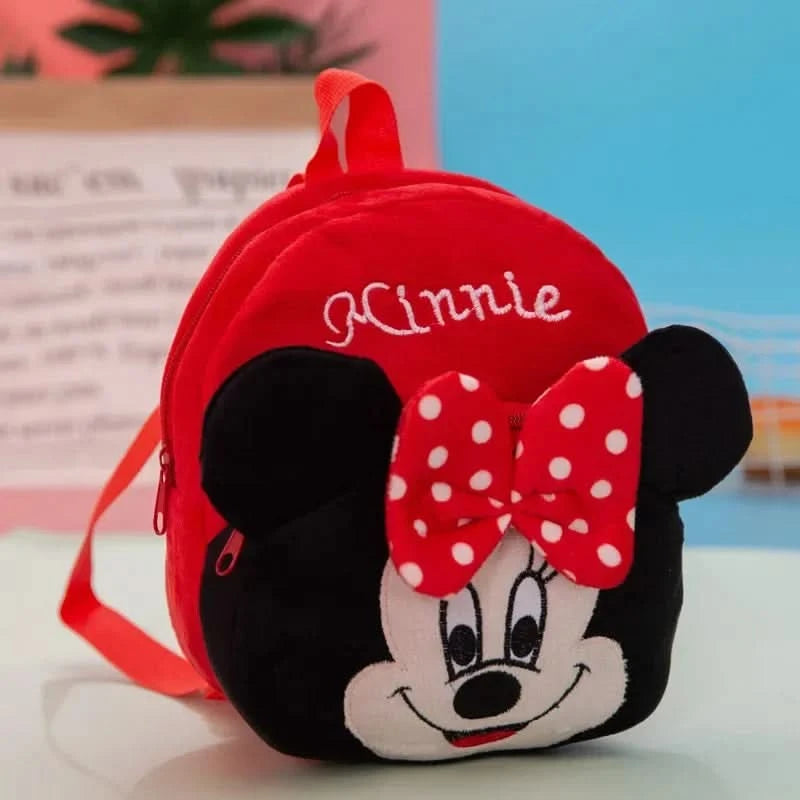 MINISO Disney Cartoon Backpack Mickey Mouse Minnie Winnie The Pooh Plush School Bag Kindergarten Child School Supplies Baby Bags - M & M Global