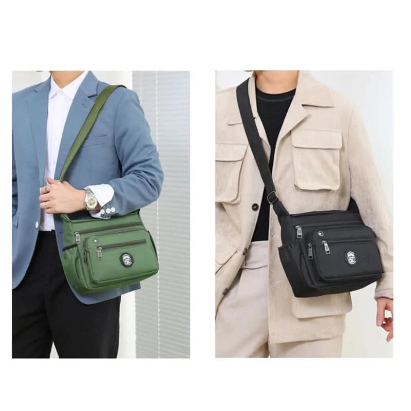 Men's Messenger Bag Crossbody Shoulder Bags Men Large Sling Pack For Work Business Waterproof Oxford Packs Satchel Purse - M & M Global