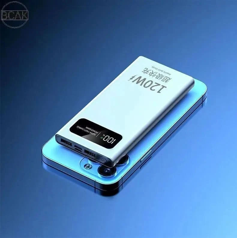 Quality BCAK New 120W Power Bank 20000mAh Super Fast Charging Large Capacity Mobile Power Supply - M & M Global