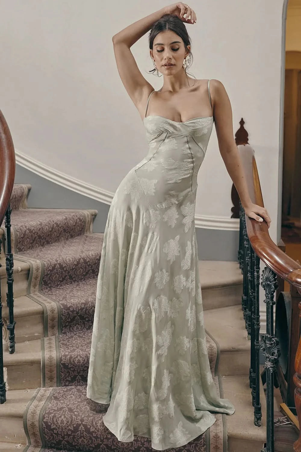 Sexy Lace Jacquard See Through Women Dress Sleeveless Tie Up Backless lace Long Dress Summer Party Ladies Bandage Party Dress - M & M Global
