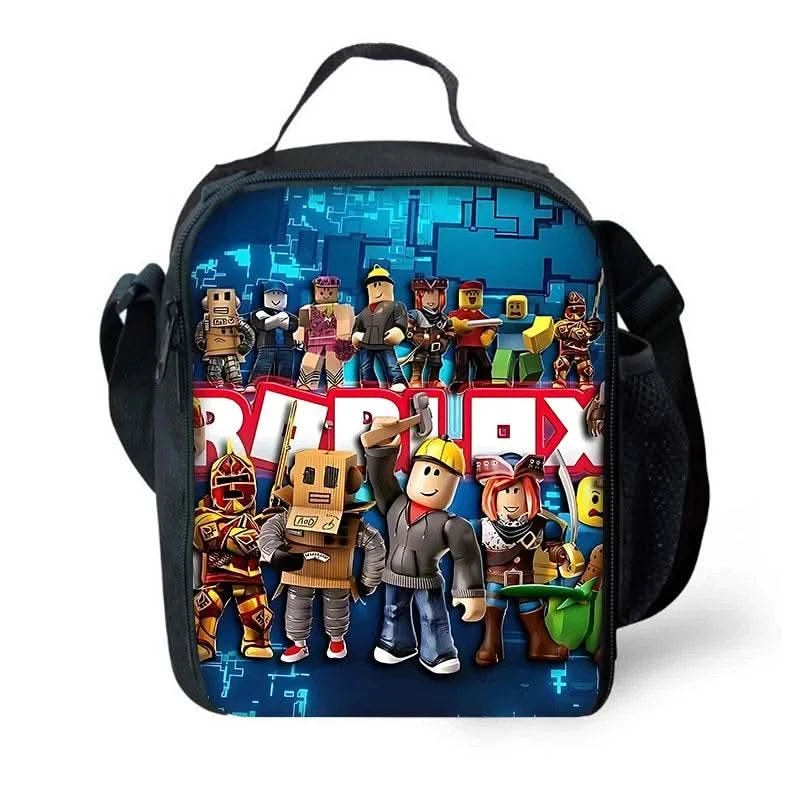 Child School Game R-RobloxS Backpack with Lunch Bags ,Pencil Bags ,School Bags for Boys Girls Best Gift - M & M Global