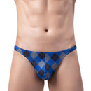 Sexy Underwear Men Briefs Underwear Male Mini Panties Penis Pouch Low Waist Bikini Hombre Lingerie Man Plaid Underpants Cueca - M & M Global