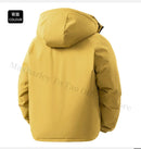 New Winter Men's Cotton Jacket Lined Graphene Design Windproof Waterproof Thermal Coat Ski Hooded Trench Windbreaker