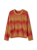 Women s Cable Knit Sweater Long Sleeve Turtleneck Ombre Color Block Chunky Pullover Cozy Winter Jumper for Cold Weather
