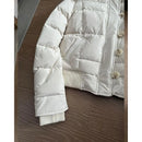 Y2K American Retro Fluffy Fur Collar Hooded Cotton Coat Women Solid Cream Winter Warm Slim Casual Jacket