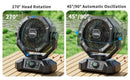 coldSky Camping Fan with 4 LED Lantern 8 Speeds Desk Fan 20000mAh Battery Portable Outdoor Fan for Outdoor Camping and Fishing - M & M Global
