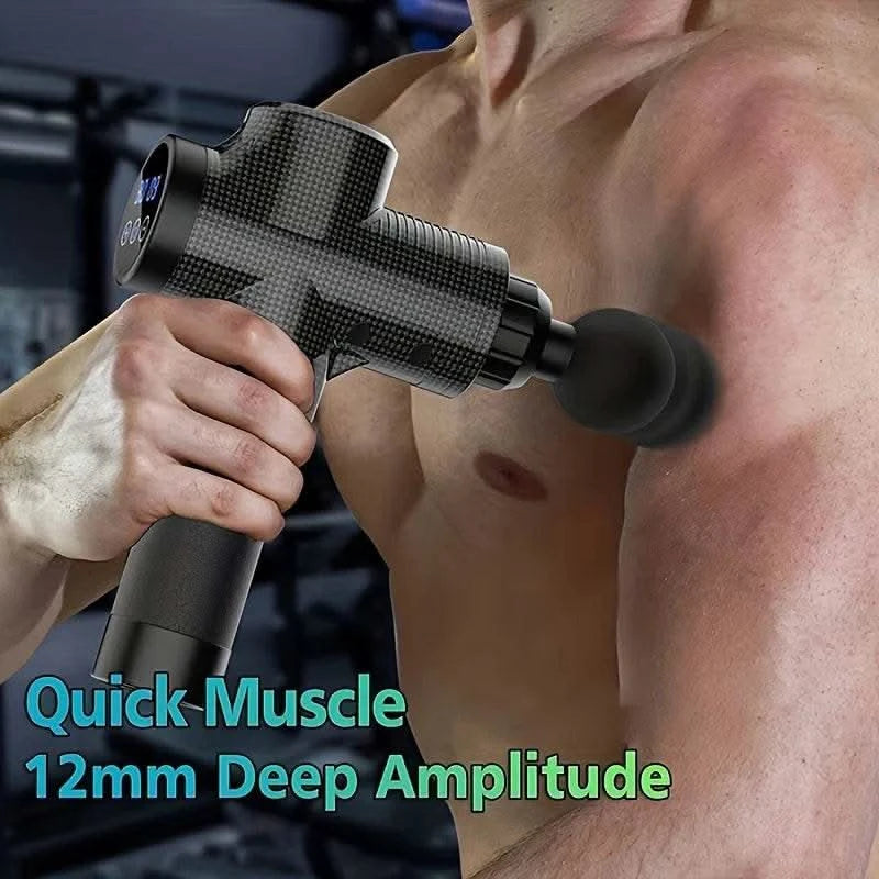 30 Level Massage Gun Fascia Deep Muscle Relax Body Neck Massager Electric Fitness Equipment Noise Reduction Male Female - M & M Global