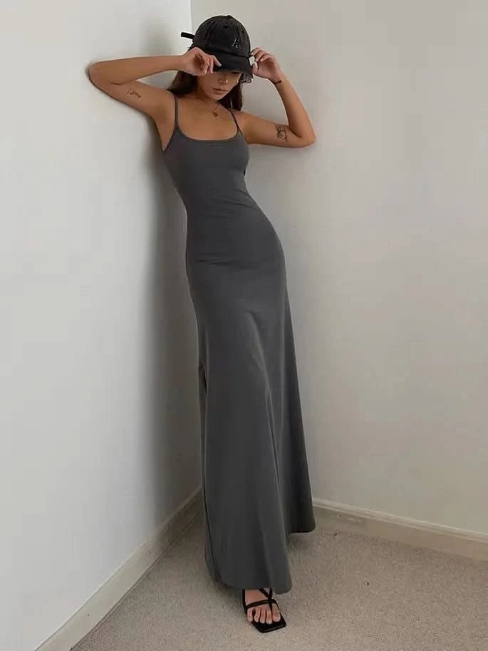 Summer Sexy Bodycon Long Dress Womens Y2k Clothes Sleeveless Sundress Evening Backless Dresses for Women Aesthetic 2024 - M & M Global
