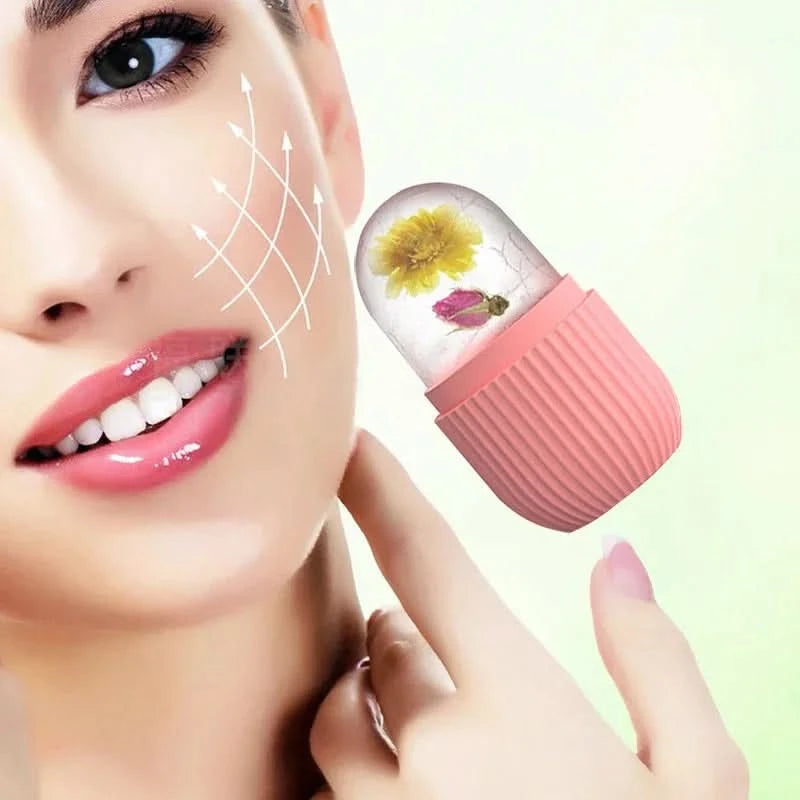 Ice Facial Roller Cube Beauty Lifting Ice Ball Face Massager Contouring Eye Roller Facial Treatment Reduce Acne Skin Care Tool - M & M Global