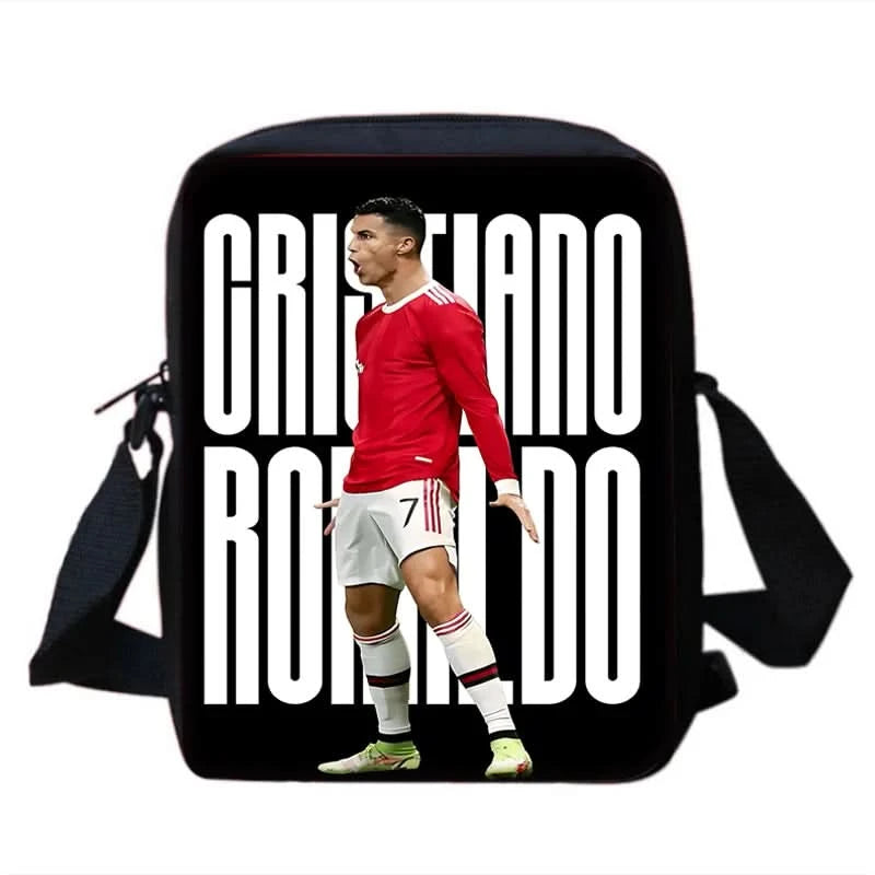 pcs set Football CR7 Star Child School Backpack with Lunch Bags Pencil Bags School Bags for R-Ronaldos Boys Girls Best Gift - M & M Global