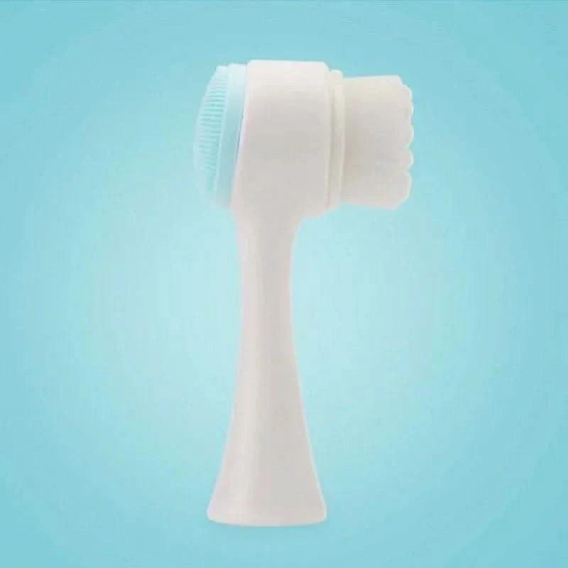 3D Bilateral Silicone Facial Cleanser Manual Massage Facial Brush Soft Bristles Silicone Double-Sided Face Brush Cleaning Tools - M & M Global