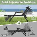 3 in 1 Oversized Folding Camping Cot 29in, 6+10 Positions Adjustable XL Patio Chaise Lounge Chair, Sleeping Cots for Adults