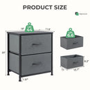 JHK Cabinet For Living Room With 2 Fabric Drawers Beside Nightstand Tables Storage Closet Chest Clothes Display Of Furniture