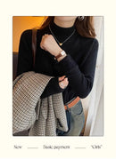 Sweater For Women Winter Thicken Turtleneck Slim Knit Pullover New Warm Plush Velvet Lined Knitwear Jumper Tops Casual Poleras
