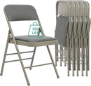 6 Pack Folding Chairs, Fabric Dining Chair Set with Padded Cushion, Indoor Outdoor Folding Chairs Seat for Home Office Events