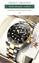 OLEVS Watches for Men with Date Luxury Big Face Waterproof Mens Wristwatch Analog Dress Two Tone Stainless Steel Man Watch - M & M Global