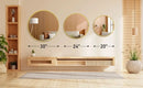 JHK Large Gold Round Vanity Framed Mirror for Wall Matte Metal Framed 30 Inch Modern Mirror Tempered Glass Bedroom Living Room