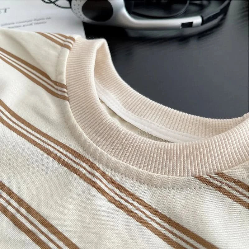 Fashion Summer Kids Baby Boys Striped Clothing Suits Short Sleeve T-Shirt+Shorts Casual Clothes Outfit Girls Clothes 2PCS/Set - M & M Global