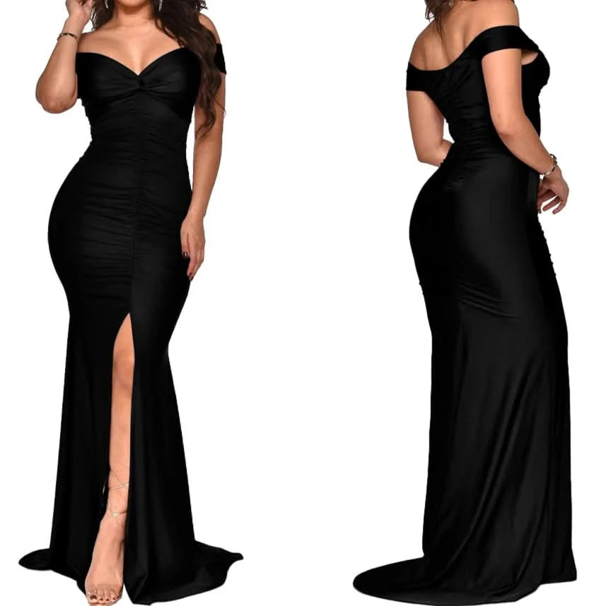 Women Long Dresses Sexy Backless Bodycon Evening Dresses Nightclub Maxi Dress Cocktail Birthday Party Welcome Prom Dress XSY039 - M & M Global