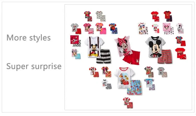 Summer Children Pajamas Set Short Sleeve T Shirt Shorts car Pyjamas Kids Boy Girls Pijamas lightning mcqueen Cartoon Sleepwear - M & M Global