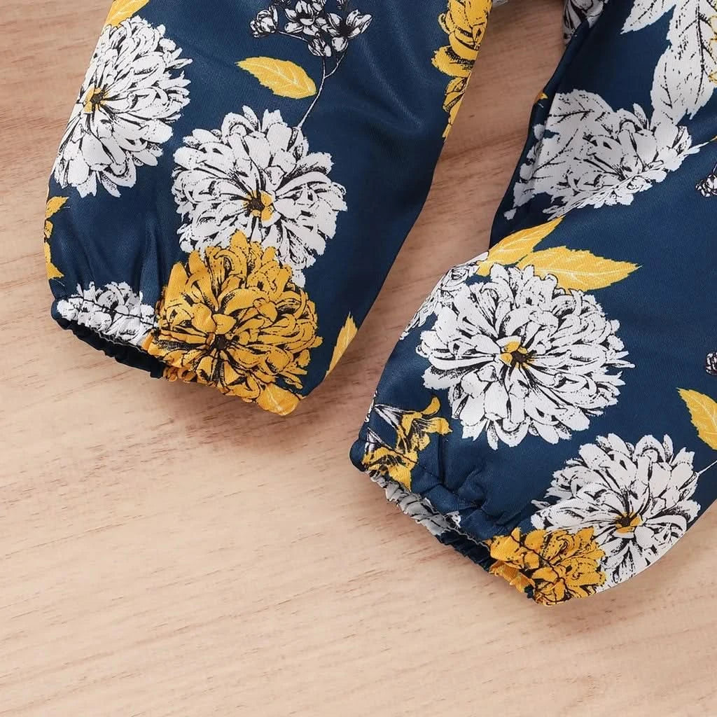 Newborn Baby Girls Clothing Set Infants Girl Short Sleeve Bodysuit+Floral Pants with Bow+Headband 3PCS Outfits for 0-18 Months - M & M Global