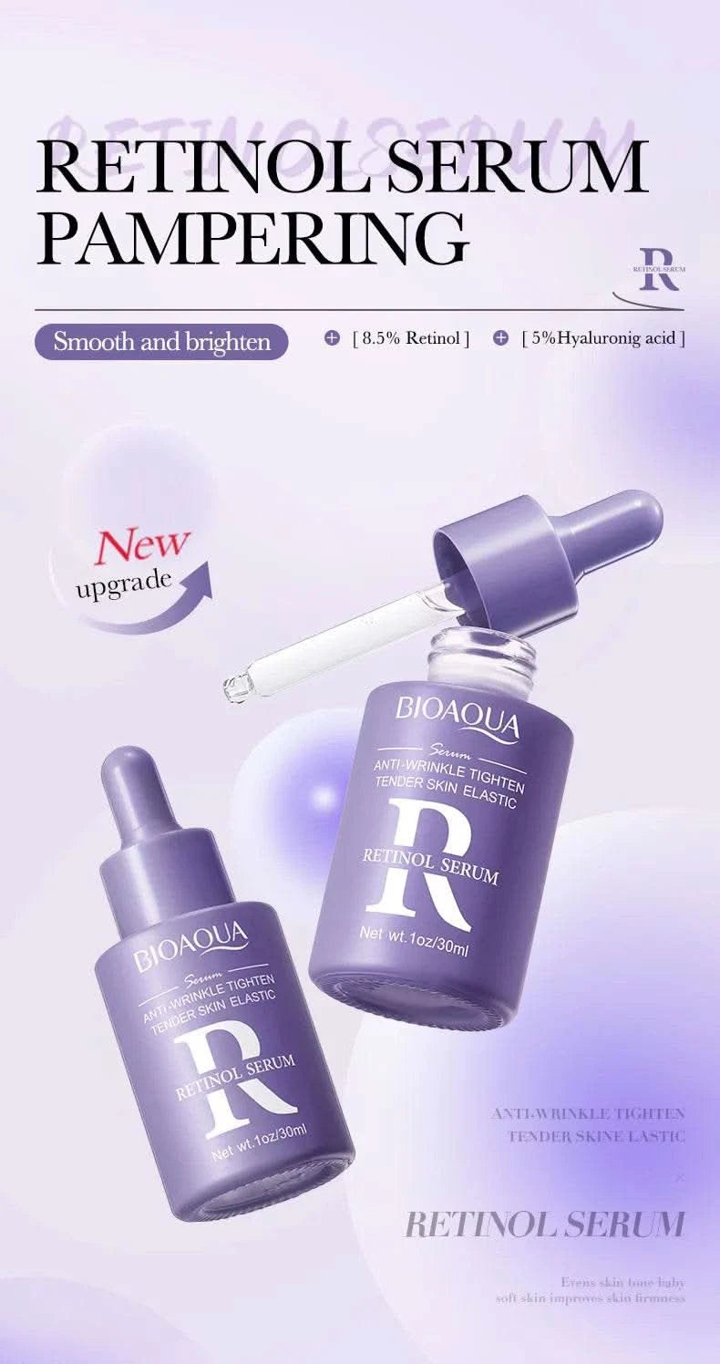 BIOAQUA Vitamin C Retinol Hyaluronic Acid Serum Moisturizing Brightening Hydrating Firming Facial Essence Beauty Face Skin Care - M & M Global