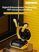 Ship From US Transformers TF-T06 Bluetooth Earphones Gaming Headset Low Latency with Mic Headphones HD Call Wireless Earbuds