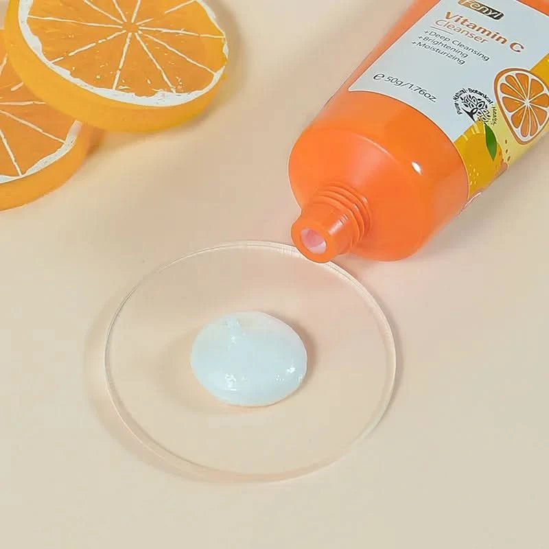 Vitamin C Facial Cleanser Skin Cleansing Moisturizing  Blackhead Remove Skincare Face Wash Foam Face Cleanser 50g - M & M Global