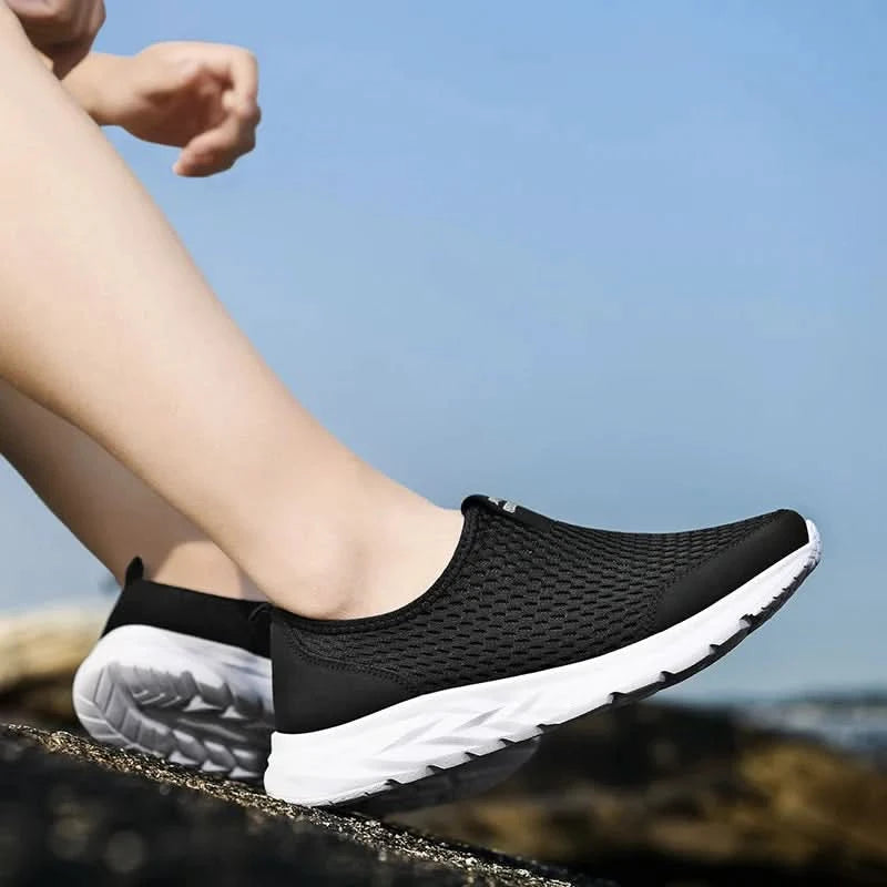 YRZL Men's Sneakers Breathable Mesh Men Casual Shoes Outdoor Non-Slip Big Size Loafers Walking Lightweight Male Tennis shoes - M & M Global