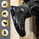 Men's high top lace-free comfortable soft sole anti-smash and puncture resistant work shoes