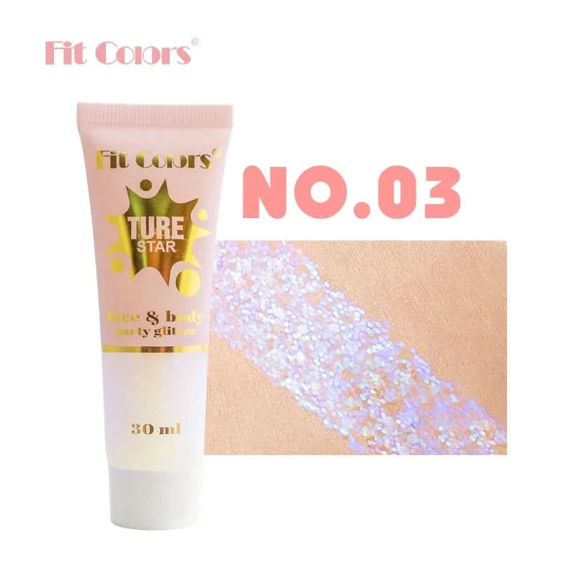 Facial&body Chameleon High Gloss Glitter Powder Long Lasting Waterproof Stage Party Glitter Eyeshadow Hair Face Body Glitter Gel - M & M Global